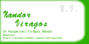 nandor viragos business card